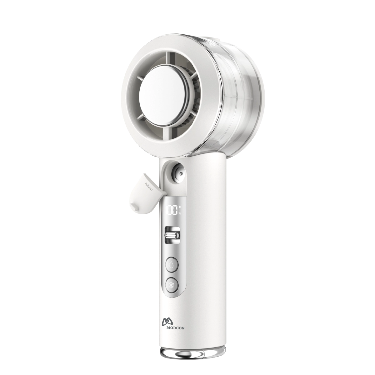 White FAN101 handheld cooling fan with compact portable design