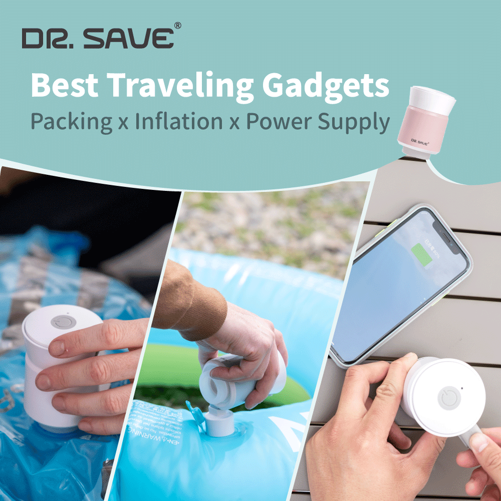 DR. SAVE ALPHA 3-in-1 Rechargeable Portable Air Pump